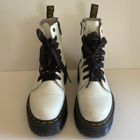 Dr Martens White combat boots size US 6 M AirWair Doc Martens shoes Womens - Picture 3 of 12
